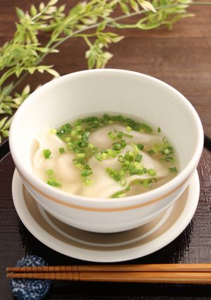 レンジで簡単！餃子スープ-レシピのメイン写真