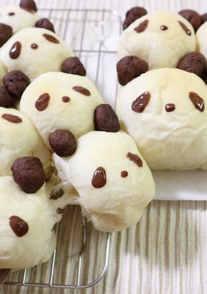 もちもちふんわり パンダちぎりパン-レシピのメイン写真