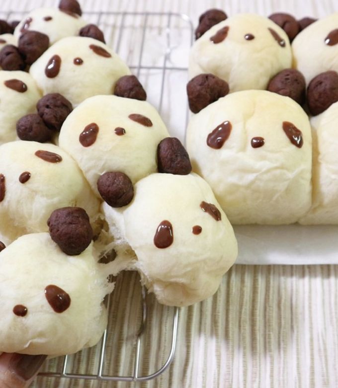 もちもちふんわり パンダちぎりパン by panda__pan 【クックパッド
