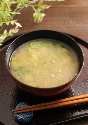 免疫力アップ！オクラとネギのお味噌汁-レシピのメイン写真