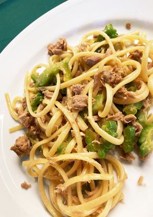 ツナとゴーヤの和風マヨパスタ-レシピのメイン写真