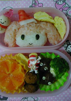 マイメロクリスマス弁当-レシピのメイン写真