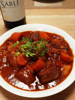 ワインに合う♪鶏肉の赤ワイン煮込み-レシピのメイン写真