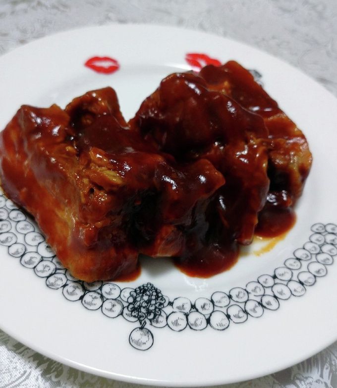 豚バラブロックでスペアリブ風BBQ煮-レシピのメイン写真