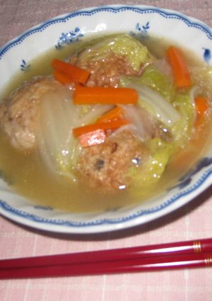 大きな肉団子の煮込み-レシピのメイン写真
