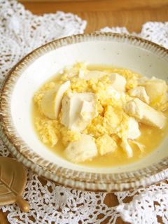 5分副菜!豆腐ちくわの卵とじ♪ふわふわ-レシピのメイン写真
