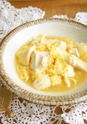 5分副菜！豆腐ちくわの卵とじ♪ふわふわ-レシピのメイン写真