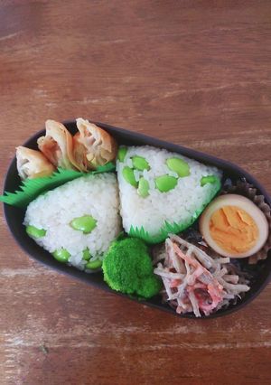 JK☆枝豆だしおにぎり弁当♪-レシピのメイン写真