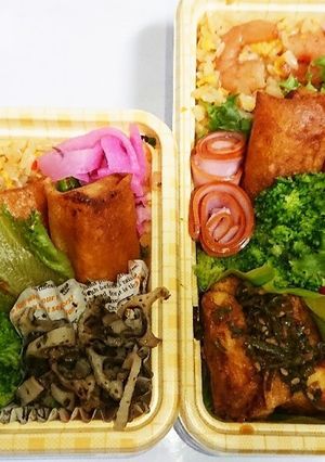 【夫婦弁当119】春巻と厚揚げとレンコン-レシピのメイン写真