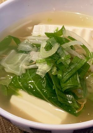 豆腐とキャベツともやしのトロリ中華スープ-レシピのメイン写真