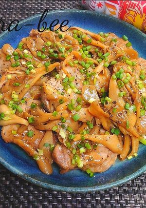 ウマい！豚ヒレと舞茸の味噌バタぽん炒め-レシピのメイン写真