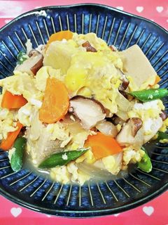 じゅわっと味染みる~♪高野豆腐の卵とじ-レシピのメイン写真