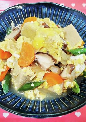 じゅわっと味染みる~♪高野豆腐の卵とじ-レシピのメイン写真
