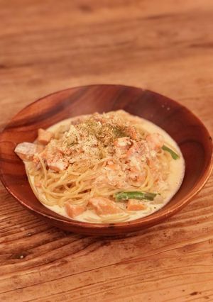 絶品！サーモンクリームパスタ-レシピのメイン写真