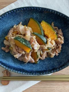 かぼちゃと豚肉のみそ炒め-レシピのメイン写真