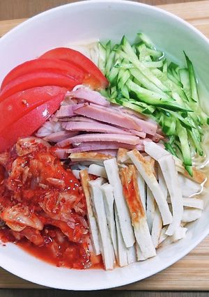簡単！韓国冷麺風のスープ(さじ計量だけ)-レシピのメイン写真