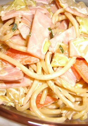 大葉にんにく醤油でサラスパ-レシピのメイン写真