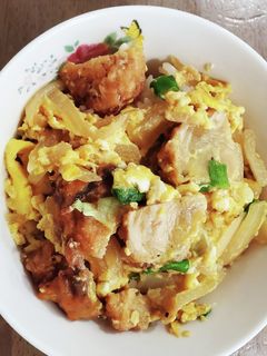 唐揚げリメイク♪『唐揚げで親子丼』-レシピのメイン写真