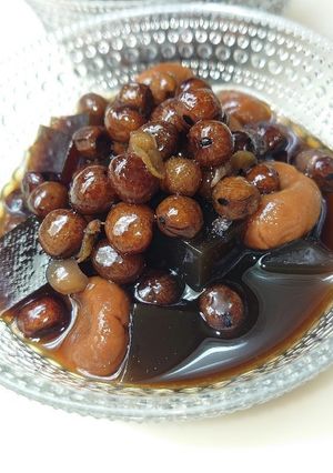 きな粉白玉入りのダークなみつ豆-レシピのメイン写真