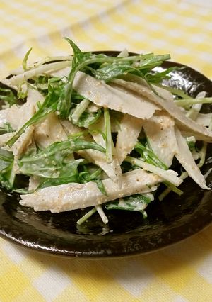 ごぼうと水菜のごまみそサラダ-レシピのメイン写真