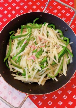 ピーマンとじゃがいものバター醤油炒め-レシピのメイン写真