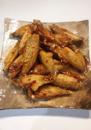 豆板醤入り甘辛手羽の唐揚げ-レシピのメイン写真