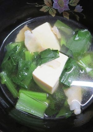小松菜と豆腐の酢っきりスープ-レシピのメイン写真