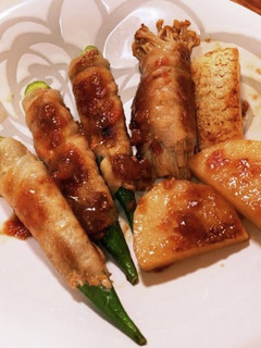 野菜の肉巻き~梅めんつゆダレ~-レシピのメイン写真