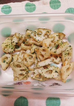 お弁当に♪れんこんのあおさあえ-レシピのメイン写真