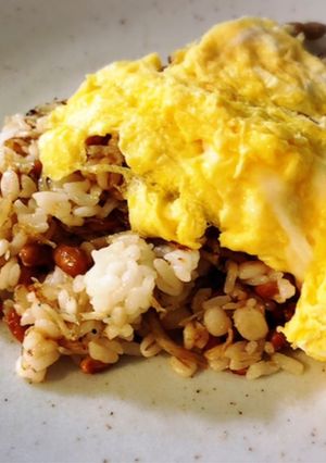 納豆ふわとろオムライス、簡単!-レシピのメイン写真