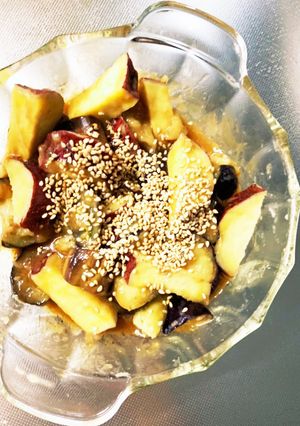 レンジ作り置き茄子と薩摩の甘味噌南蛮風-レシピのメイン写真
