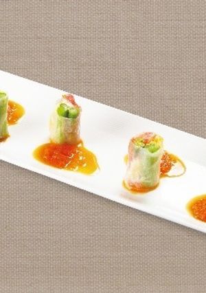 野菜の生春巻きin福島 梨酢ドレッシング-レシピのメイン写真