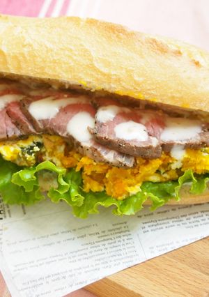ローストビーフのパンプキンナッツサンド-レシピのメイン写真