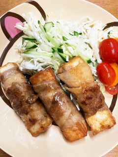 甘辛♪絹揚げの豚バラ巻き-レシピのメイン写真