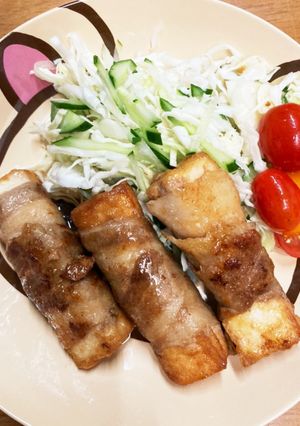 甘辛♪絹揚げの豚バラ巻き-レシピのメイン写真