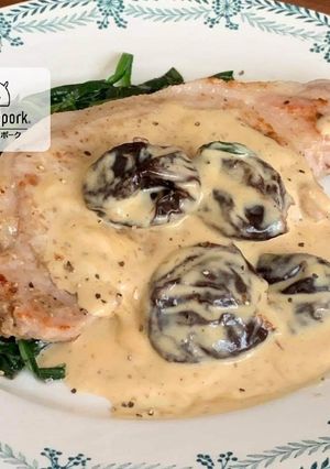 豚肉ソテーのレモンクリームプルーンソース-レシピのメイン写真