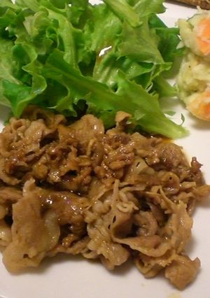 しゃぶしゃぶ用お肉で☆生姜焼-レシピのメイン写真