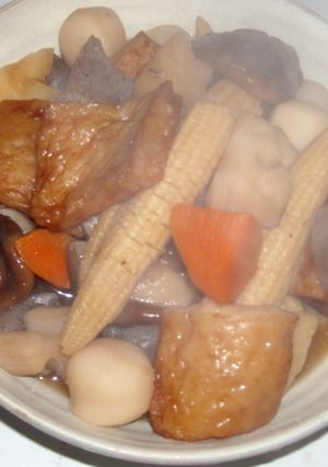 ヤングコーン＆和風野菜ミックス＆薩摩揚煮-レシピのメイン写真
