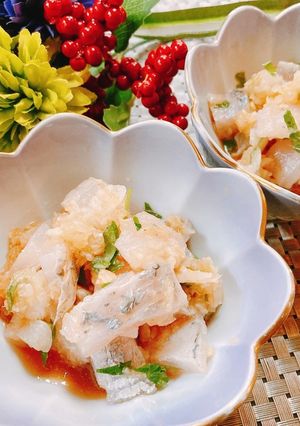太刀魚（お刺身）の薬味おろしポン酢和え-レシピのメイン写真