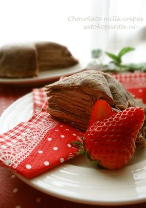 簡単♪チョコミルクレープケーキ☆-レシピのメイン写真