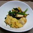 ホウレンソウと卵と豆腐でもう一品
