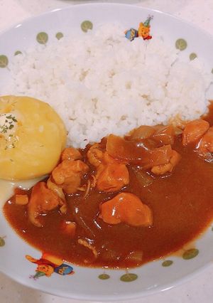 レンチンで、じゃがバターチキンカレー!-レシピのメイン写真