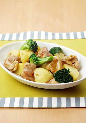 じゃがいもとブロッコリーの鶏肉炒め-レシピのメイン写真
