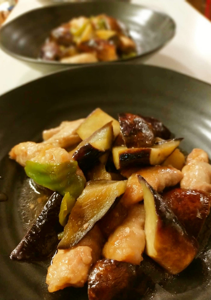 茄子と豚肉の黒酢風炒め-レシピのメイン写真