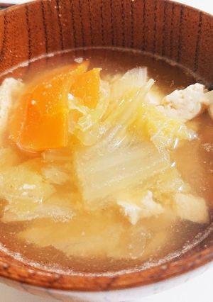 くずし豆腐のごまみそ汁-レシピのメイン写真