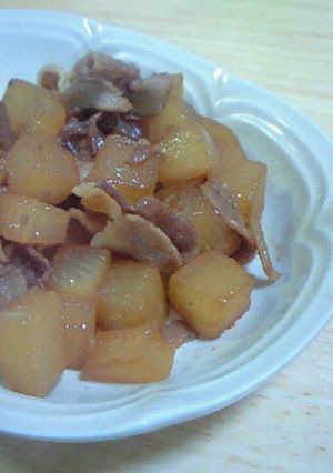 コロコロ大根と豚バラ肉の炒り煮-レシピのメイン写真