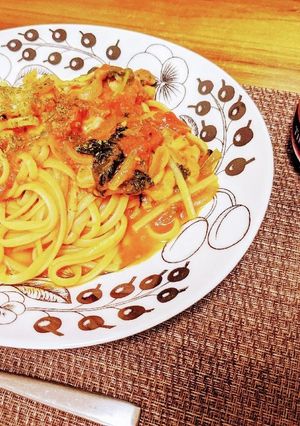 鶏とほうれん草のトマトソースパスタ-レシピのメイン写真