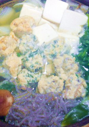 　３色野菜だんご鍋　-レシピのメイン写真