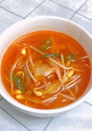 韓国キムチの旨辛スープ#タシダスープ-レシピのメイン写真