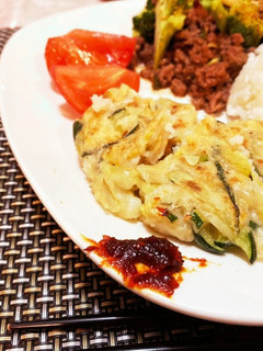 ズッキーニのチジミ/お好み焼き-レシピのメイン写真